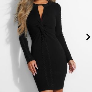 Guess Twist-front sweater dress
